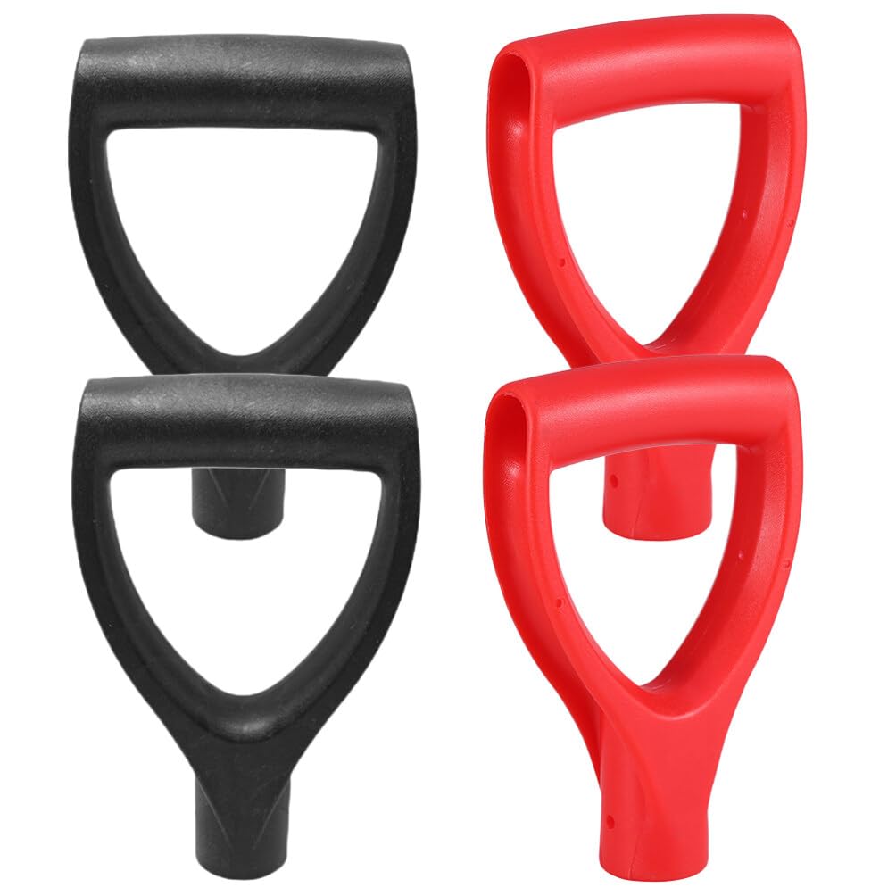 Yardwe 4PCS Plastic Spade Handle Shovel D Grip Handle,32mm/1.26" Inner Diameter PVC Shovel D Grip Handle,Replacement Handle for Digging Raking Tool