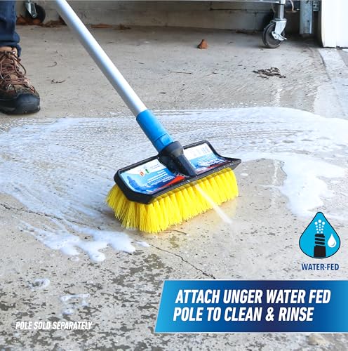 Unger Industrial LLC 964820C 10-Inch Waterflow Bi-Level Deck Scrub Brush