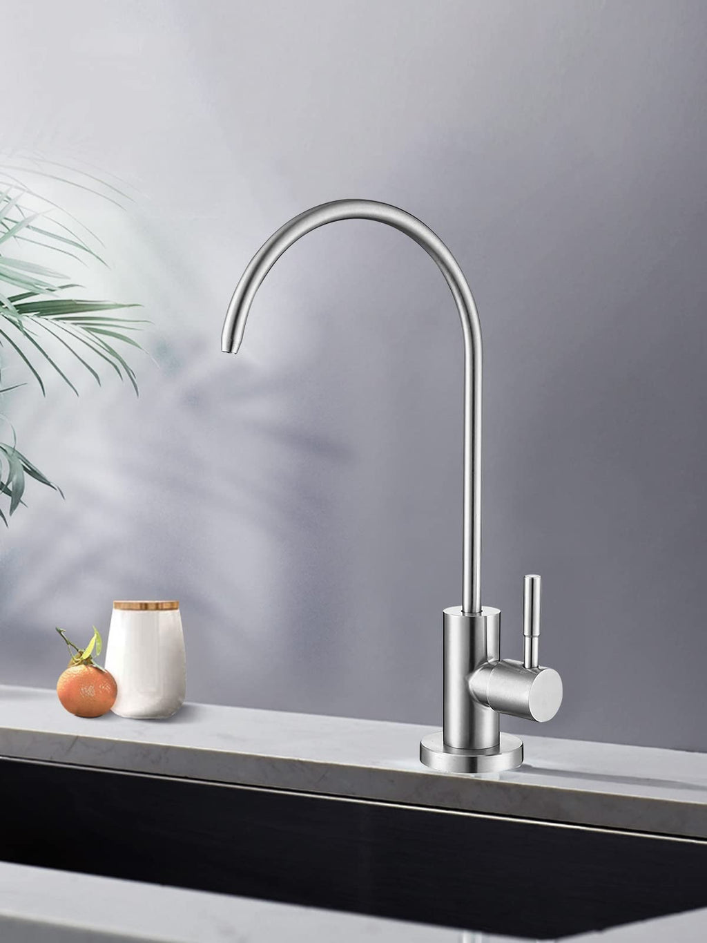 Bifordo Drinking Water Faucet,Easy to Install Sink Water Filter Faucet,Lead-Free Reverse Osmosis Faucets for Kitchen Bar Sink,Brushed Nickel RO Faucets SUS304 Stainless Steel