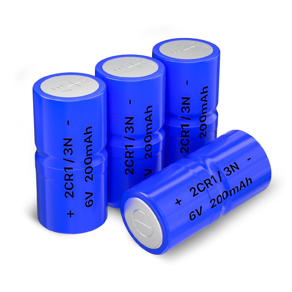 2CR1/3N 6 Volt Battery, 200mAh High Capacity Lithium ion Batteries Compatible with Pet Stop, Dog Guard, Perimeter and Extreme Dog Collars, Non-Rechargeable (4-Pack)