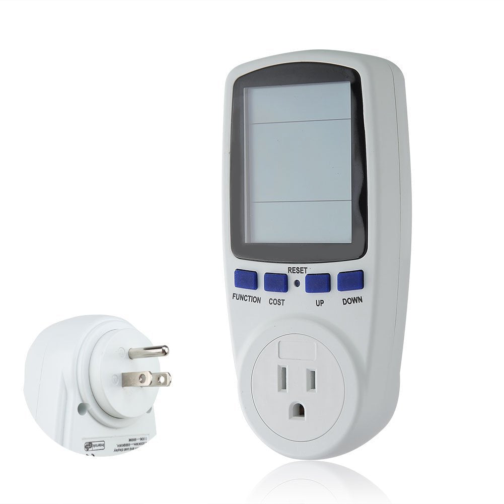 Stanz (TM) Plug Power Meter Monitor Energy Watt Voltage Amps Meter with Electricity Usage Monitor Max 15A 1800W