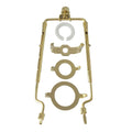 LISSION Lamp Shade Harp Holder, Adjustable Lampshade Adapter Height 7 8 9 10 inch, with Standard Saddle, E14 E26 E27 Adapter Base UNO Fitter Adapter Converter Finial Set, Golden Color