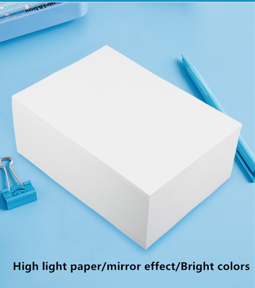 150 Glossy Photo Paper,White Photographic Paper 3 Sizes (4"x6", 5"x7", 8"x10") - 50 Sheets per Pack,White Photographic Paper Single Side Printable Photo for All Inkjet Printers Letter Size