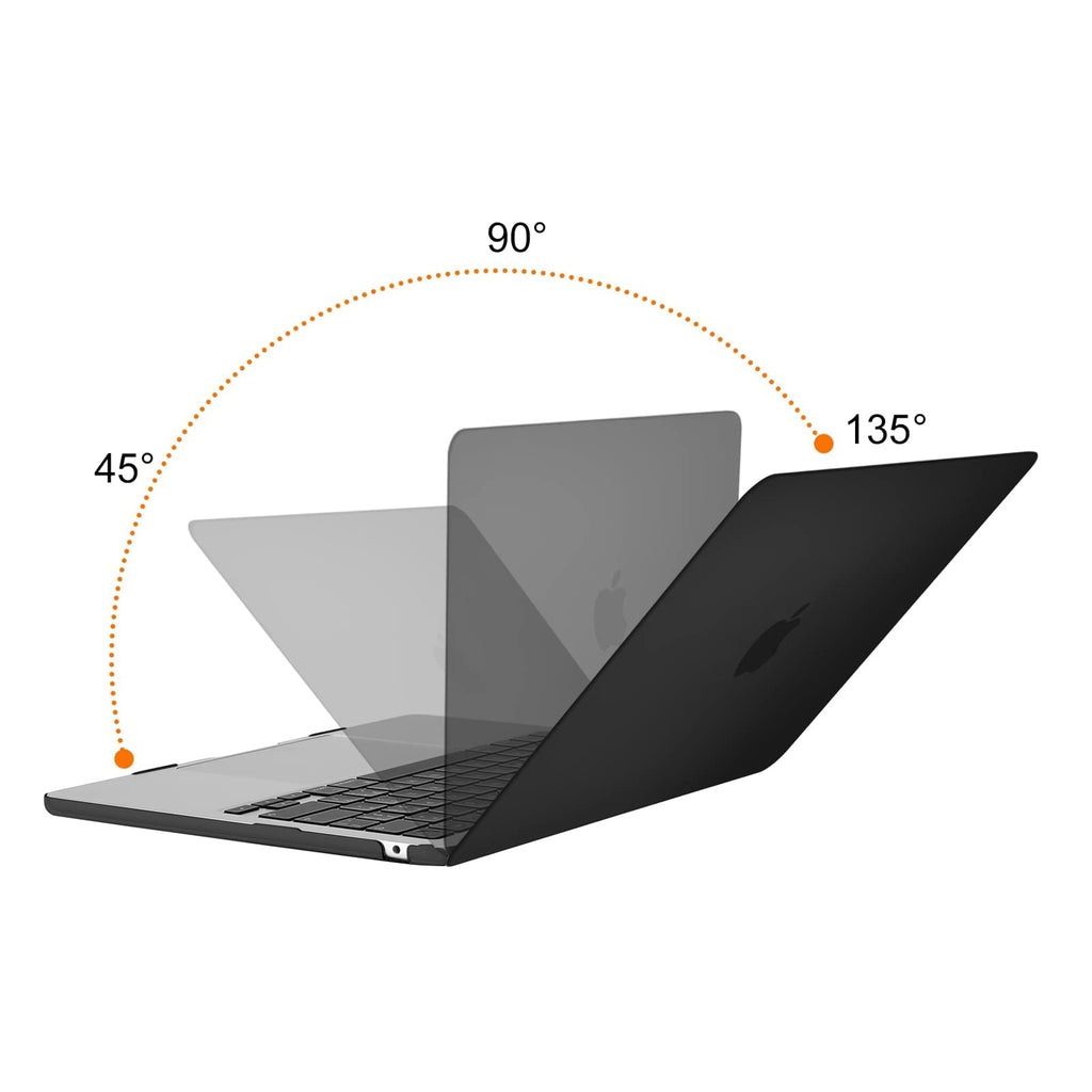 MOSISO Compatible with MacBook Air 13 inch Case M5 2026 M4 2025-2022 M3 M2 A3449 A3240 A3113 A2681, Plastic Hard Shell & Keyboard Cover Compatible with MacBook Air 13.6 inch Case, Black