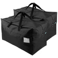 AMJ 2 Pack Moving Bags Heavy Duty Extra Large Stronger Handles Wrap Totes Storage Boxes Storage Totes, Storage Totes for Space Saving, Fold Flat, Alternative to Moving Box, Black