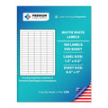 Premium Label Supply White Sticker Barcode Labels – 1.5" x 0.5" – Laser/Inkjet Compatible – (100 per Sheet), 25 Sheets – 2,500 Total Adhesive Labels