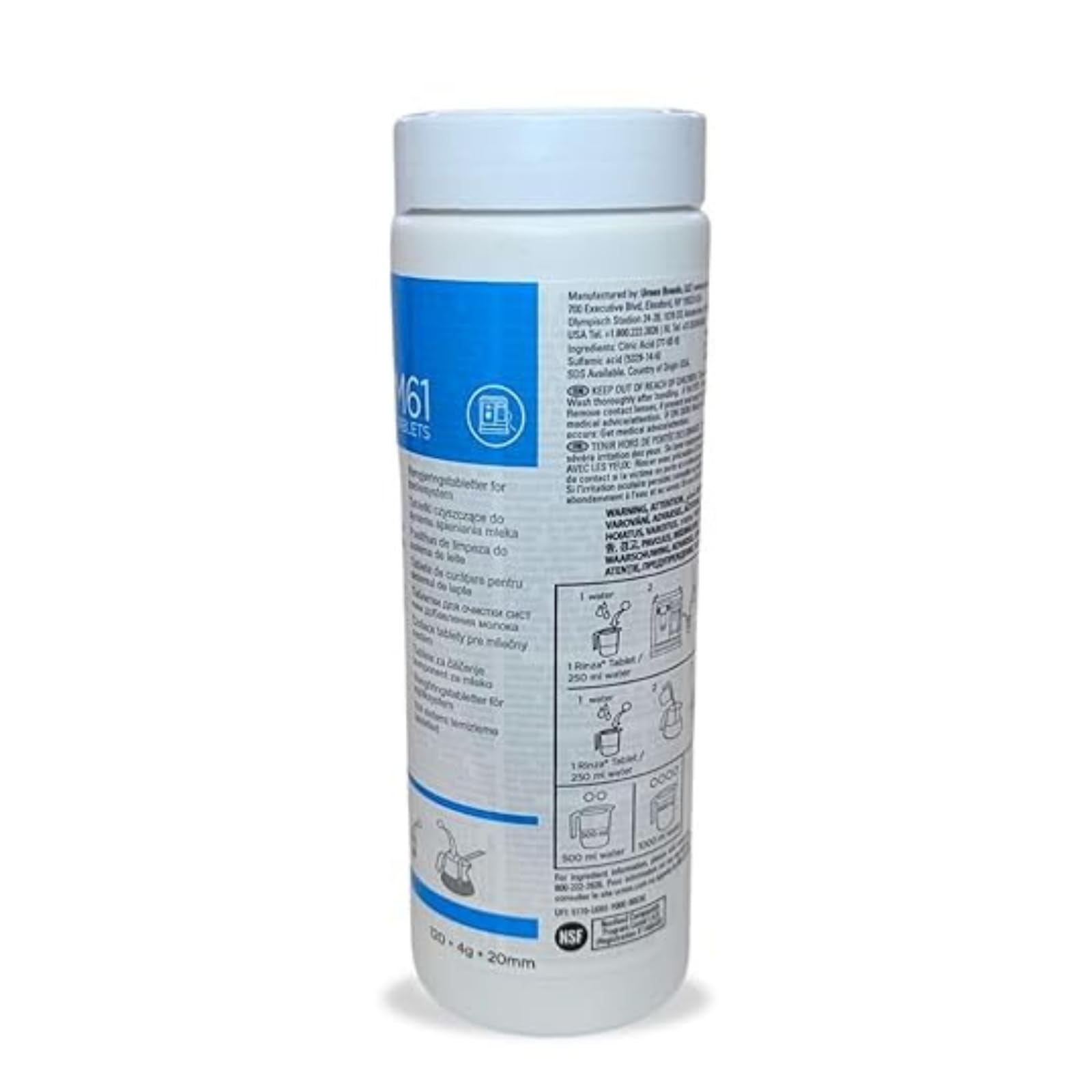 Rinza Milk Frother Cleaning 120-Tablet Jar