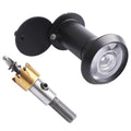 Tahikem Door Viewer Peephole, Door Viewers with 0.63inch/16mm Drill Bit Kit, Fits 1-1/2" to 2-3/8" Front Door, 200 Degree Wide Angle Peep Eye Hole, Anti Peeping Reverse Privacy Covers - Matte Black