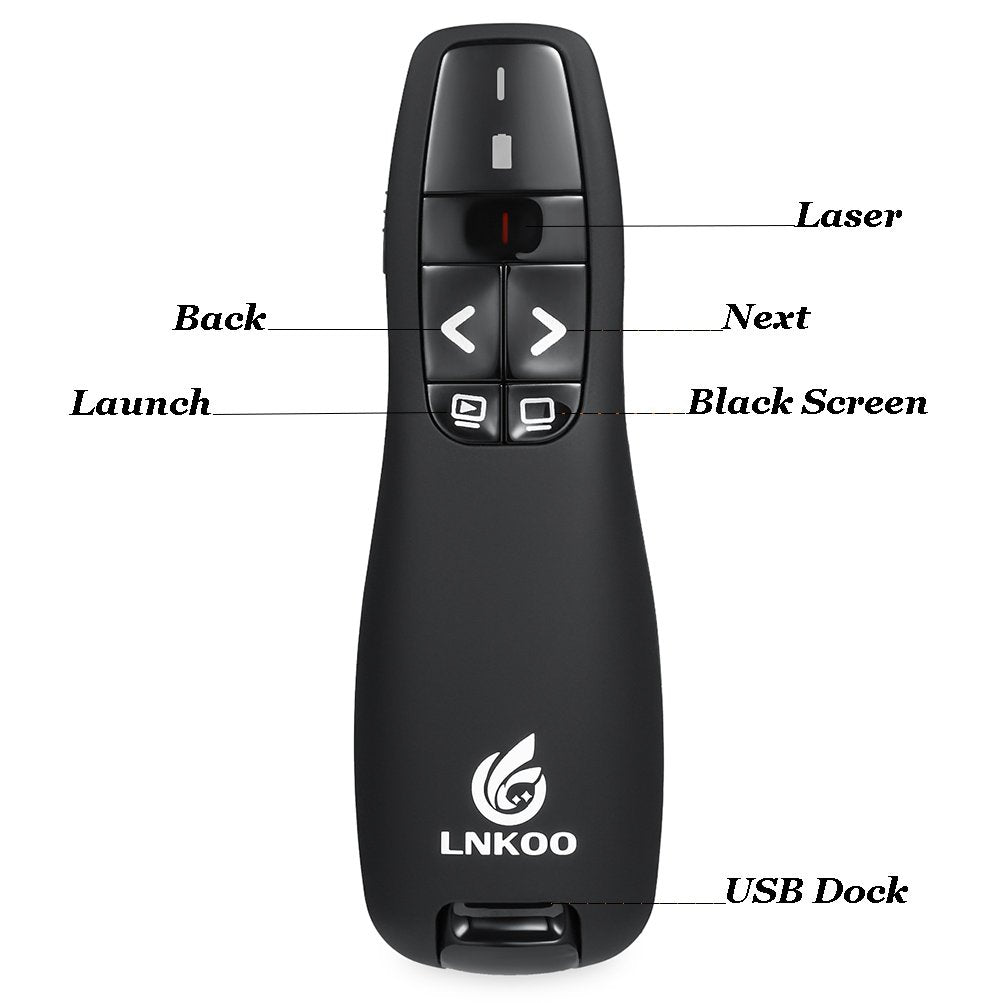 LNKOO RF 2.4GHz Wireless USB PowerPoint PPT Presenter Presentation Remote Control Flip Pen
