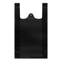 T Shirt Bags, Black Plastic Grocery Bags with Handles in Bulk for Shopping and Restaurant, Bolsas De Plastico para Negocio, 12 x 20 inch (200 Pcs)