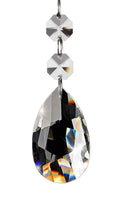 Fushing 20Pcs Hanging Crystals for Chandeliers, Crystal Chandelier Crystals Prisms Glass Teardrop Beads (38mm, Clear)