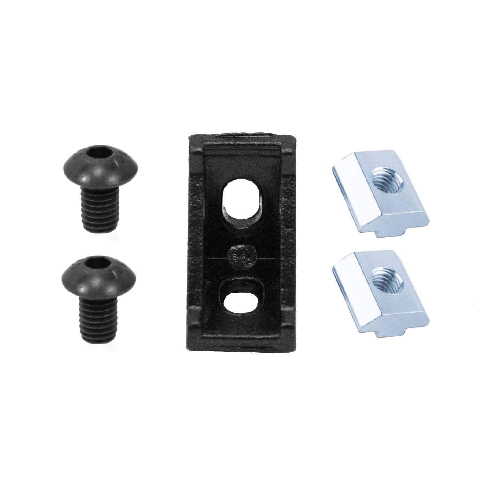SeekLiny 26Pcs 2028 Corner Brackets Set with 52Pcs M5 T Slot Nuts, 52Pcs M5x8mm Hex Socket Cap Screw and 2Pcs M3 Wrench for 2020 Series Aluminum Extrusion Profile Black