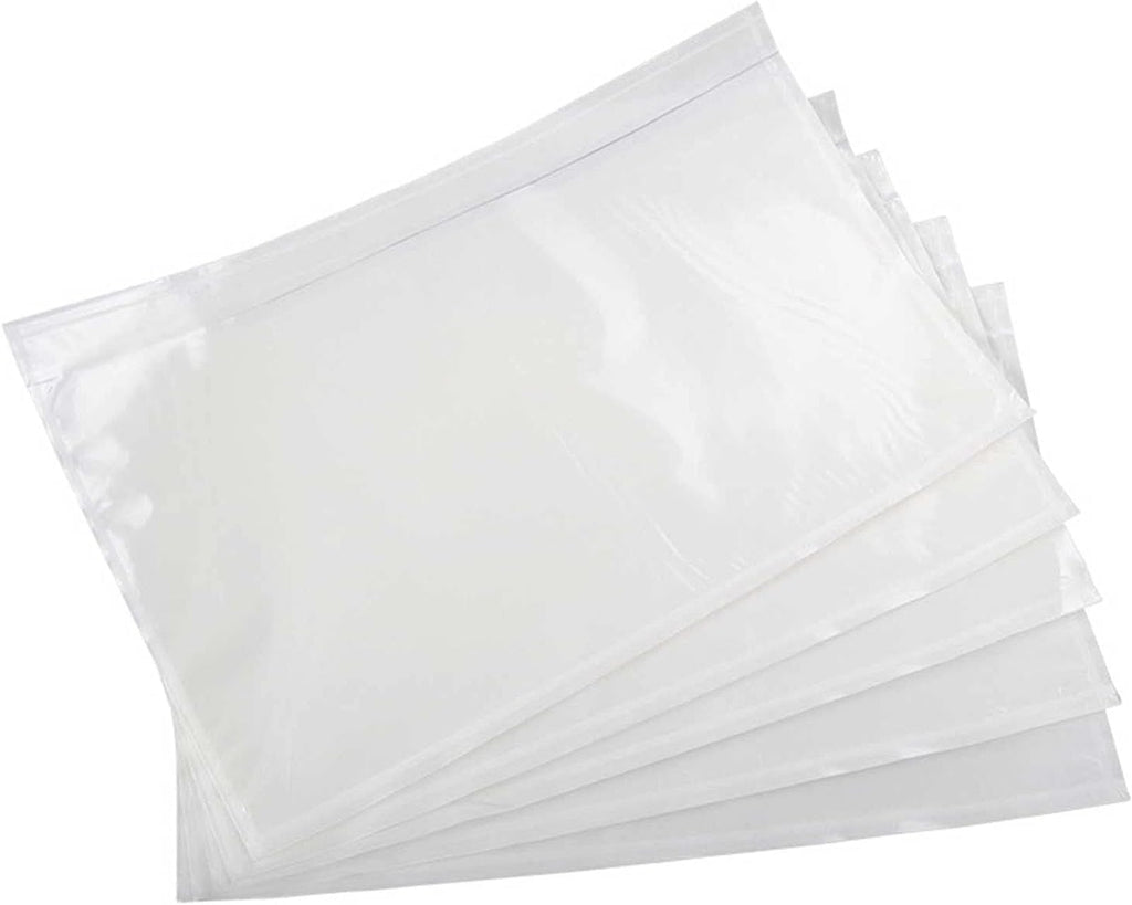 MBLABEL 200 Pcs-15.2x22.8cm（6x9in） Shipping Envelopes, Packing List Mailing Envelopes Clear Adhesive Shipping Label Sleeves Shipping Supplies for Small Businesses