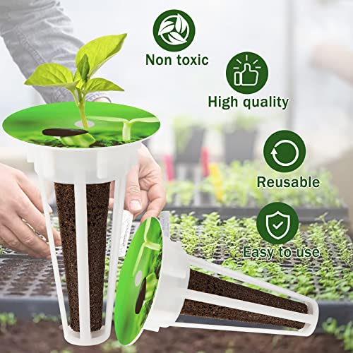 DECYOOL Garden Pods, 80pcs Hydroponic Pods Kit,Grow Anything Kit with 20 Grow Baskets,20 Grow Sponges, 20 Pod Labels,20 Grow Domes