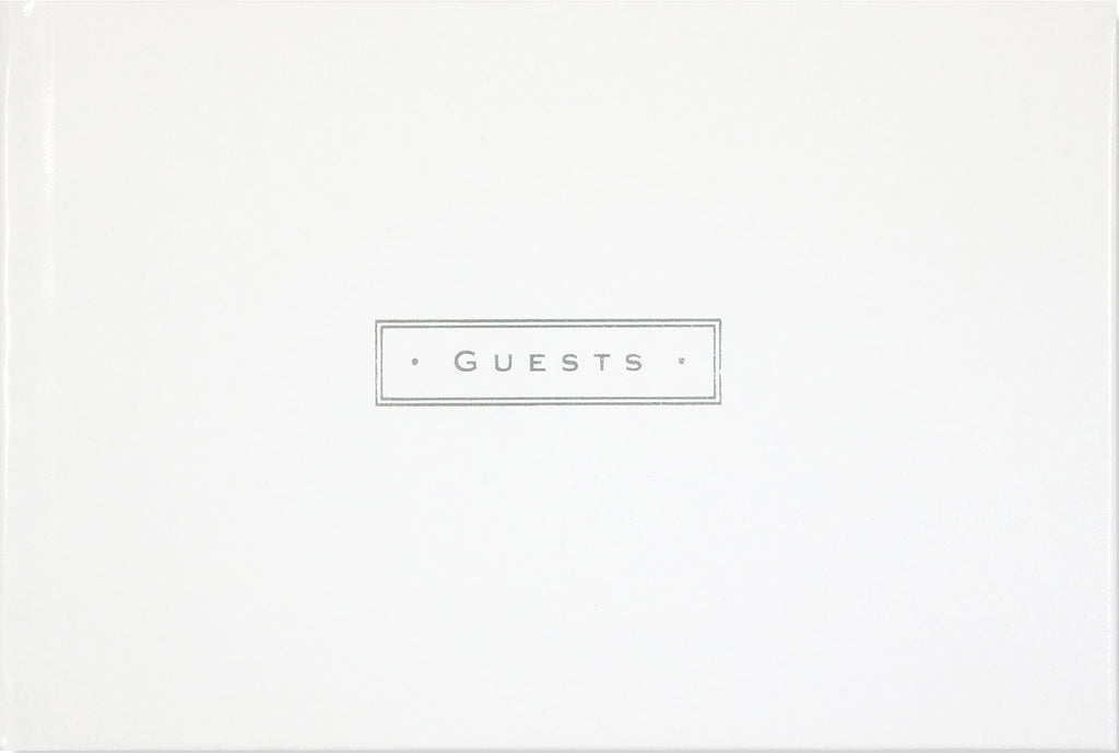 White Leather Guest Book