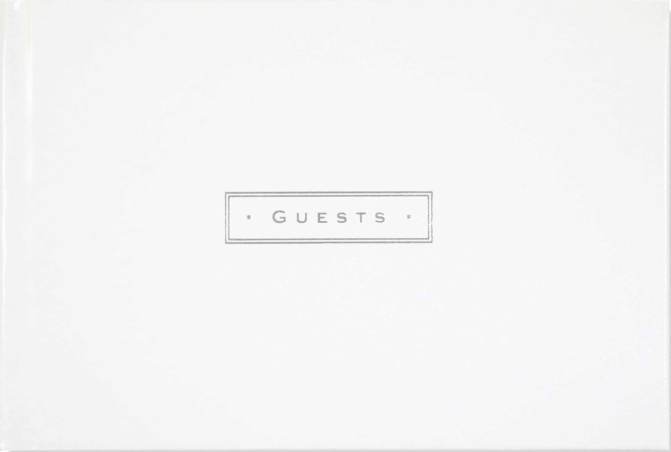 White Leather Guest Book