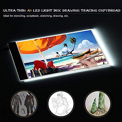 Huacan LED Light Pad Board for Diamond Painting Tablet Ultrathin 3 Level Dimmable Portable USB Charging Apply to Diamond Art Kits