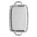 STOBAZA Elegant Stainless Steel Rectangular Food Serving Plate Organized Storage Tray for Snacks Fruits Small Items