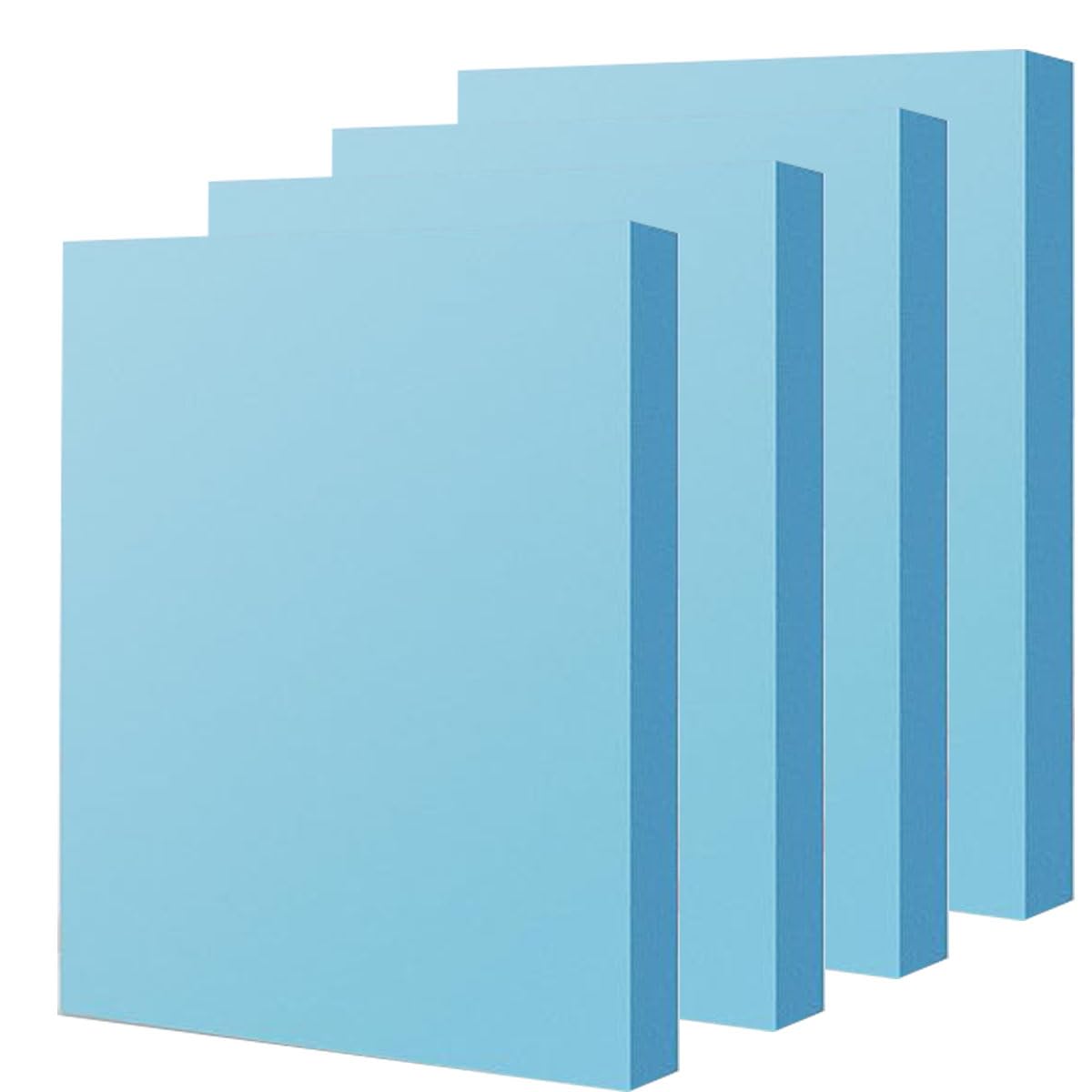 Aisetmoon 4 Pack XPS Foam Sheet Panel 12x7.5x1 inch, Blue Polystyrene Craft Foam Sheets for Party Decoration, DIY Modeling Art Supplies, Carve, Heat Insulation
