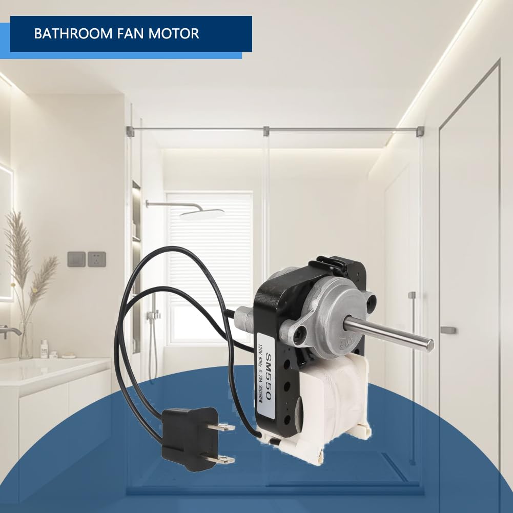SM550 Bathroom Fan Motor Replacement Kit, 50 CFM, Exhaust Fan Motor Replacement for Broan F650, Bay Motors, Sears 569