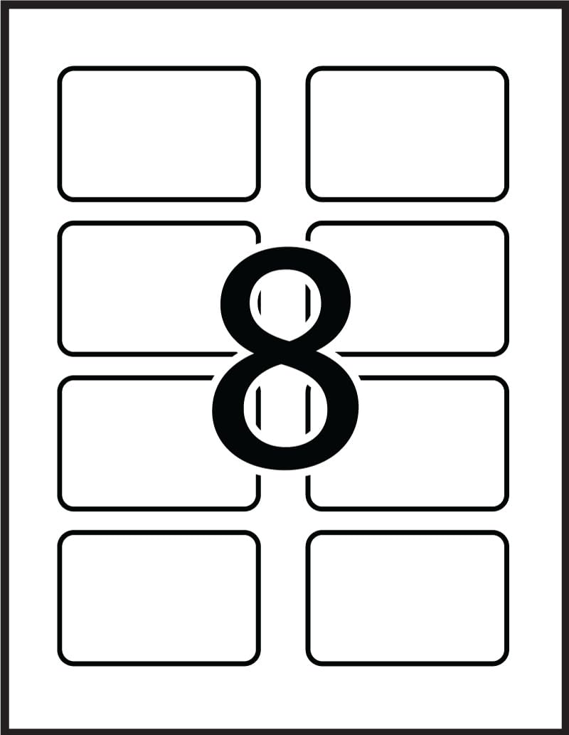 Avery Rectangle 2" x 3", Labels, Laser/Inkjet Printers, Print-to-The-Edge, 120 Labels, Permanent, Rectangle, Matte White, (43801) Made in Canada