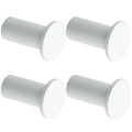 SAYAYO 4 Pack Coat Hooks, Towel Hooks Robe Hooks Heavy Duty for Hanging, SUS 304 Stainless Steel Wall Hooks for Bathroom, Bedroom, Kitchen, Hotel, White