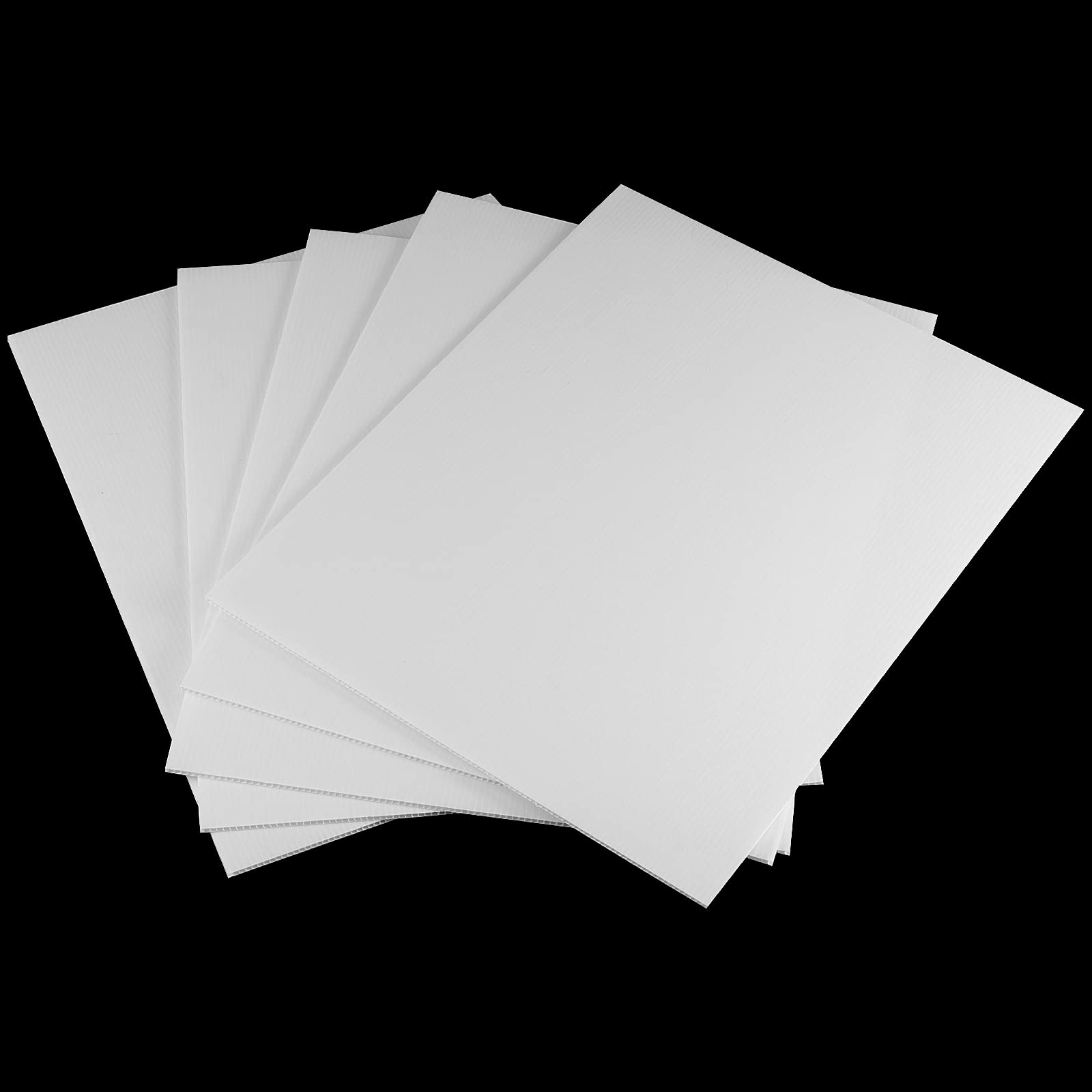 HAKZEON 20 Pack 17 x 13 Inch White Corrugated Plastic Sign Blank Board Double Sided, Blank Yard Sign Poster Board for Yards, Offices, Lawn, Garage Shops Sale Signs