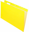 Pendaflex Hanging File Folders, Legal Size, Essentials Series, Yellow, Coated Rods for Smooth Sliding, Light Interior to Prevent Misfiles, 11 pt Paper, 25-Pack for Office Filing Systems