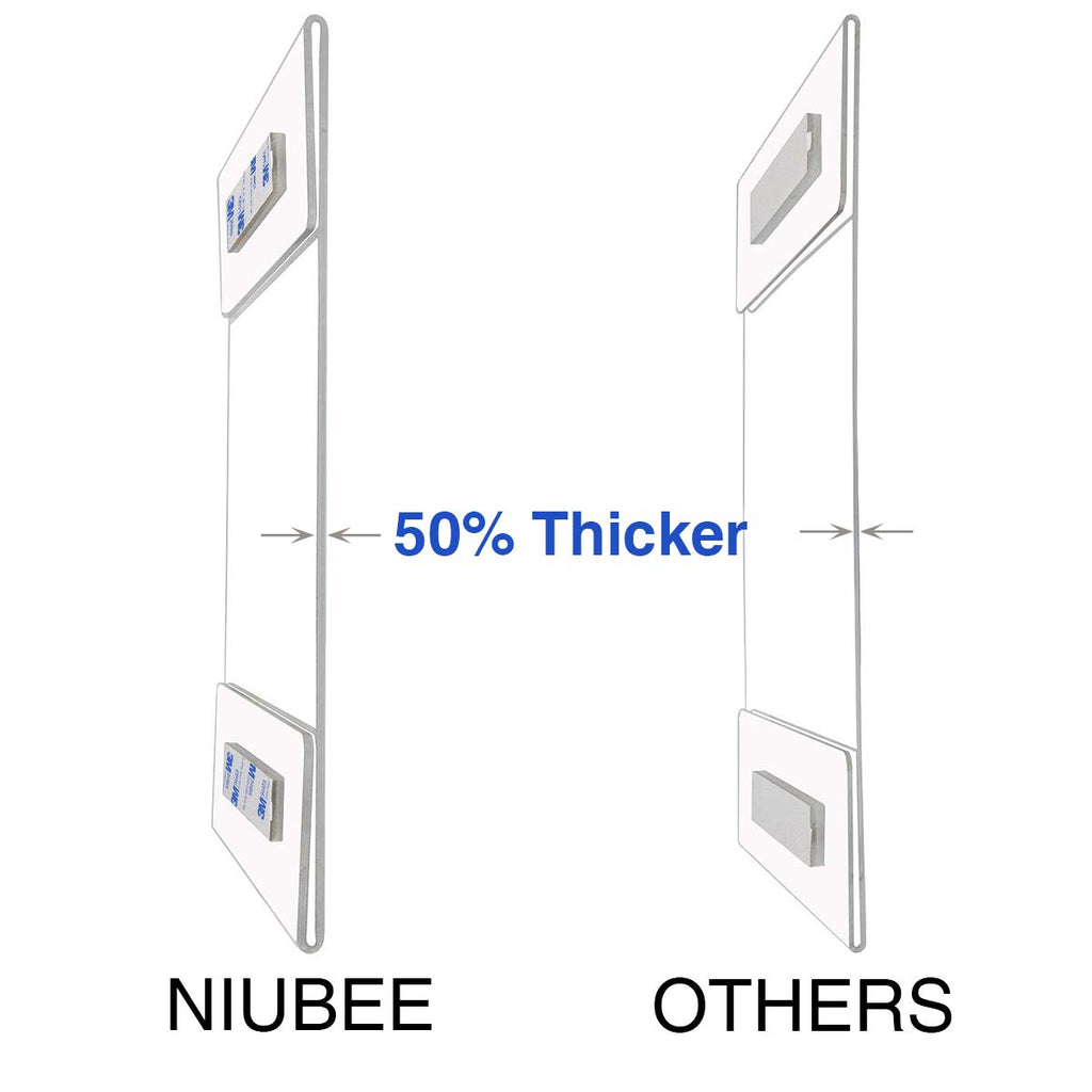 Niubee 8.5x11 inch Wall Mount Acrylic Sign Holder with Adhesive For Office, Home, Store, Restaurant-No Drilling (4 Pack)