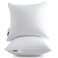 Oubonun 18 x 18 Pillow Inserts (Set of 2) - Throw Pillow Inserts with 100% Cotton Cover - 18 Inch Square Interior Sofa Pillow Inserts - Decorative Pillow Insert Pair - White Couch Pillow