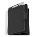 Hongri Clipboard with Storage, Black 8.5 x 11 Folder Nursing Side Opening, Heavy Duty with Dual Compartment, Dry Erase Clear Cover, Smooth Writing for Teachers, Classroom, Office & School Supplies