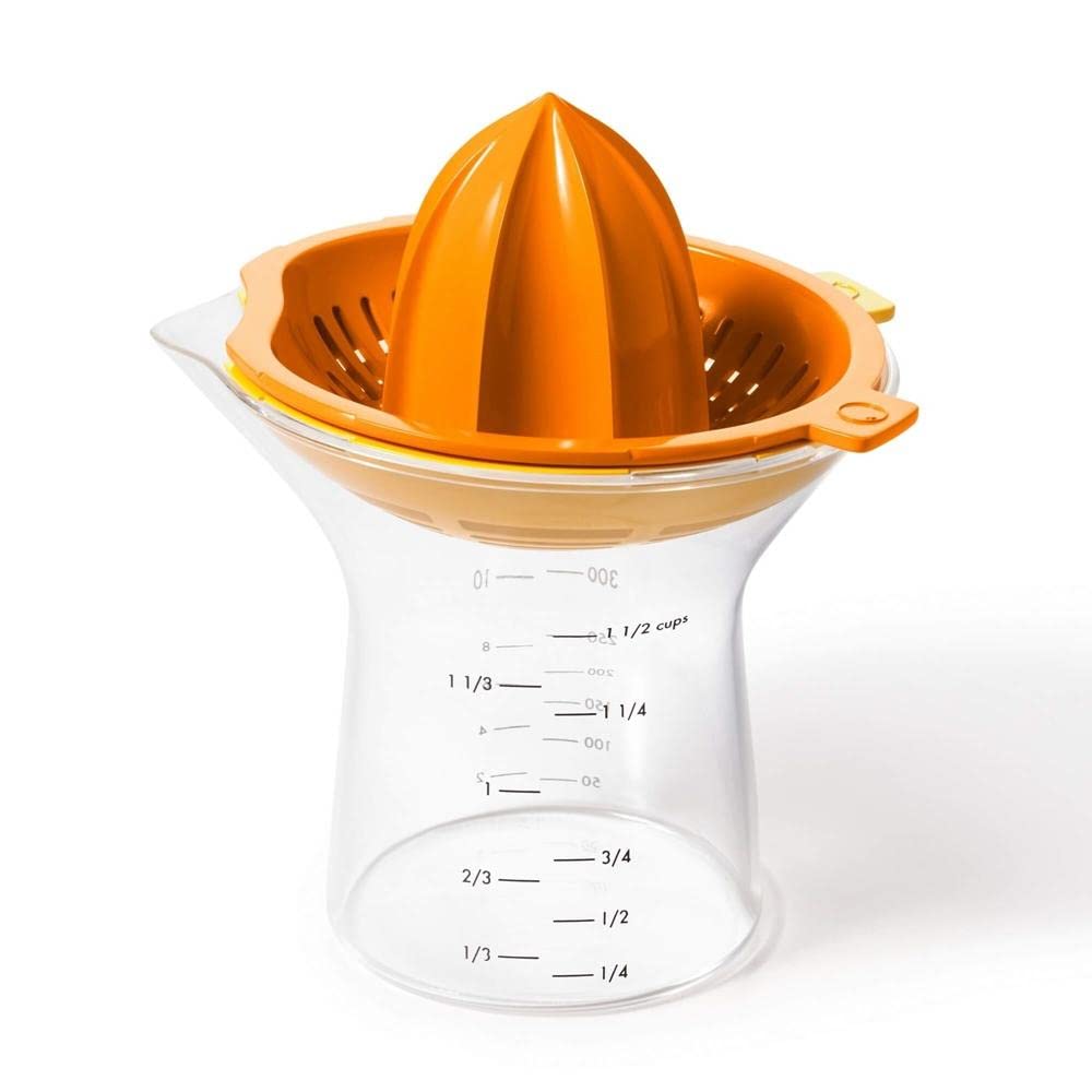 OXO Good Grips 11263400 2-in-1 Citrus Juicer, clear, orange, yellow, small