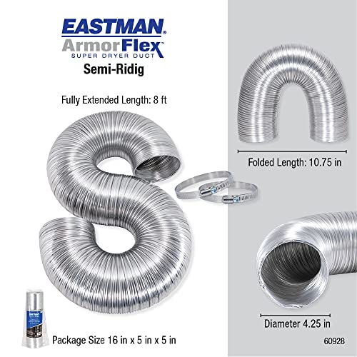Eastman 69028 Semi-Rigid Aluminum Dryer Duct, silver