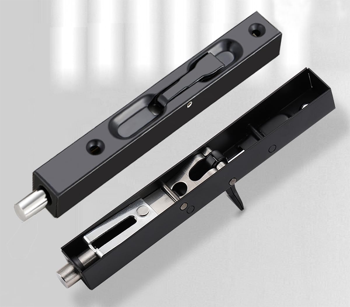WANLIAN 6 Inch Door Latch Bolts, Door Slide Bolt Lock, Flush Bolt, Door Latch Bolts Security Latch Bolt with Powerful Spring for Furniture Hardware Fitting Accessories(2PCS)