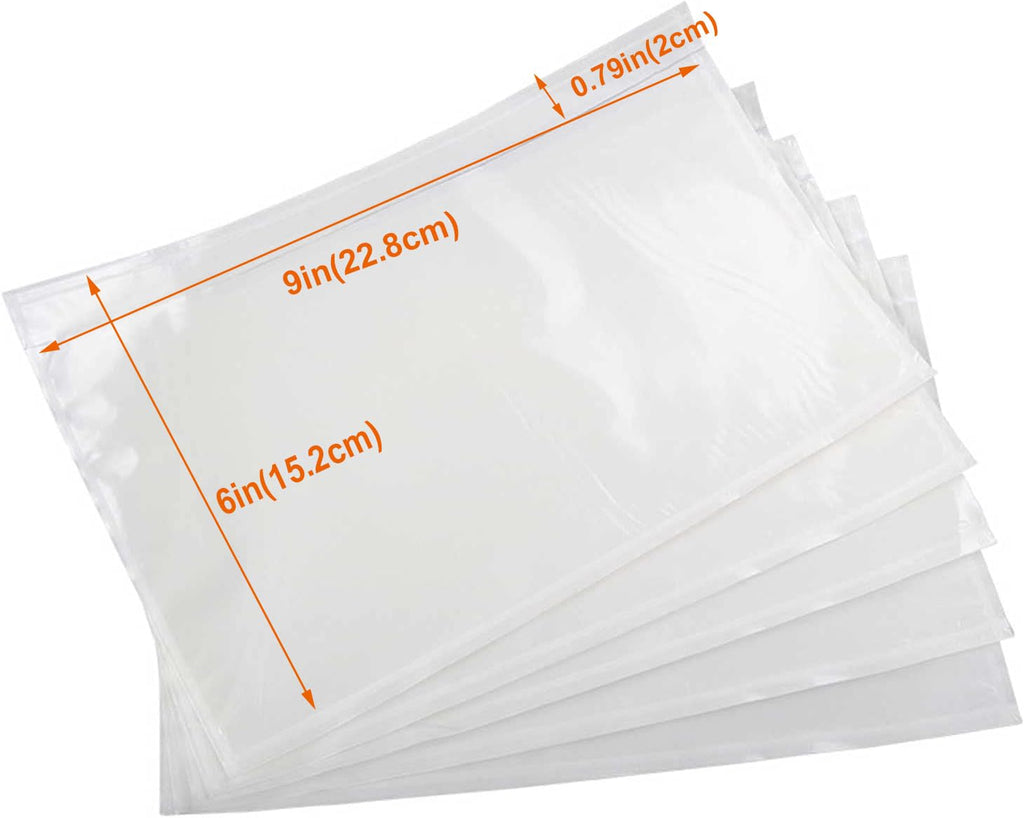 MBLABEL 200 Pcs-15.2x22.8cm（6x9in） Shipping Envelopes, Packing List Mailing Envelopes Clear Adhesive Shipping Label Sleeves Shipping Supplies for Small Businesses