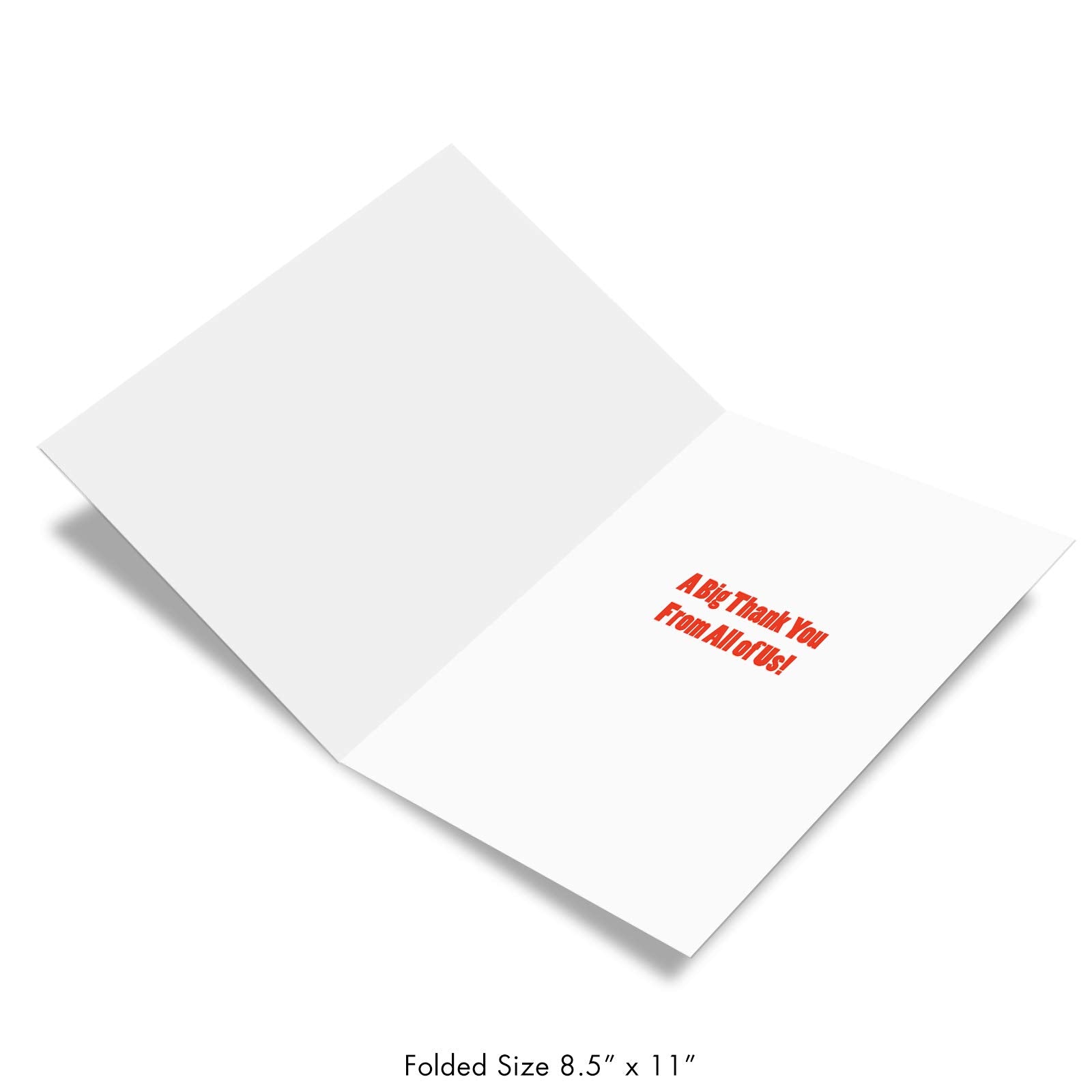 NobleWorks - Coach Thank You Greeting Card with Envelope Group, Coworker, Gang (Big 8.5 x 11 Inch) Big Thanks From The Team J6884TYG-US