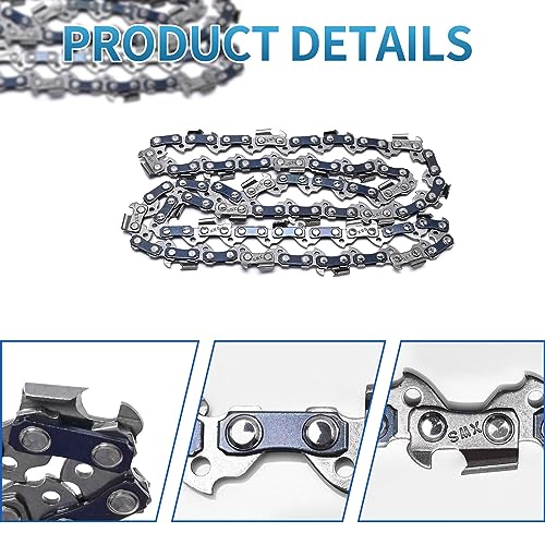 Vkinman 4 Pcs 14 Inch Chainsaw Chain 3/8" LP Pitch 52 Drive Links 050'' Gauge Replacement for Poulan Ryobi Craftsman Echo