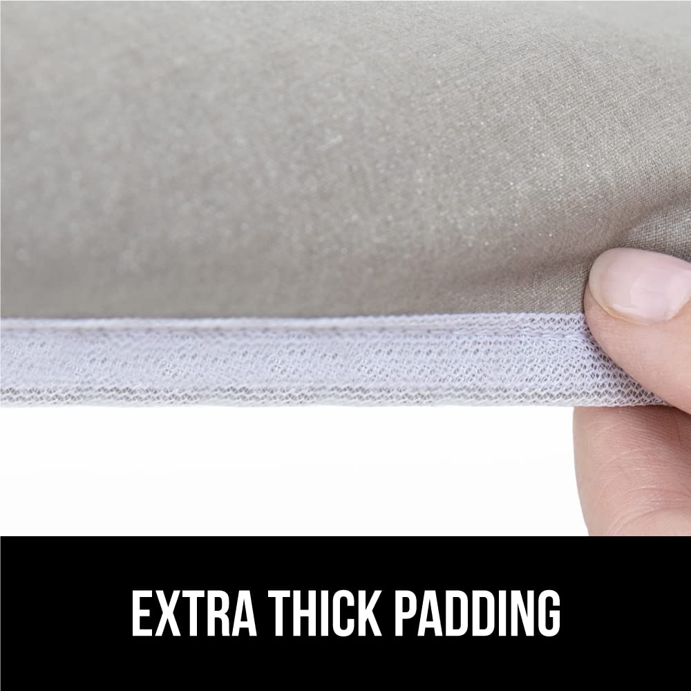 GORILLA GRIP Reflective Silicone Ironing Board Cover, Resist Scorching and Staining, 15x54 Inch, Hook and Loop Fastener Straps, Pads Fit Large and Standard Boards, Elastic Edge, Thick Padding, Silver