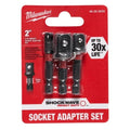 MILWAUKEE ELEC TOOL 48-32-5033 Power Drill Bit Extensions Shockwave Socket Adapter Set, 1/4" Pack of 1