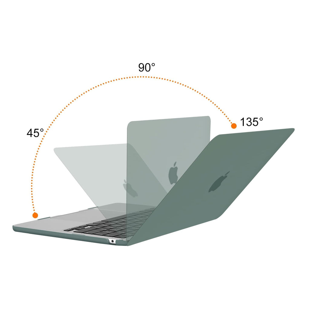 MOSISO Compatible with MacBook Air 13 inch Case M5 2026 M4 2025 M3 M2 2024-2022 A3449 A3240 A3113 A2681, Hard Shell&Keyboard Cover&Screen Film&Pouch for MacBook Air 13.6 inch Case, Emerald Green