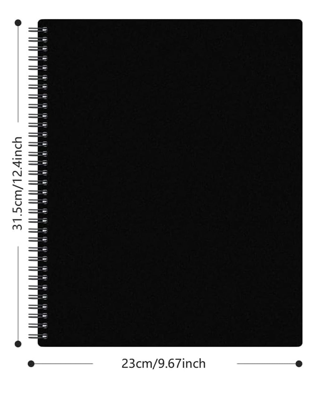 60 Pocket Presentation Book with Clear Sheet Protectors, A4 Portfolio Folder Binder Display 120 Pages Bound Thickened Sheet Protectors Binder for Children Artwork Sheet Music Diamond Paintings, Black