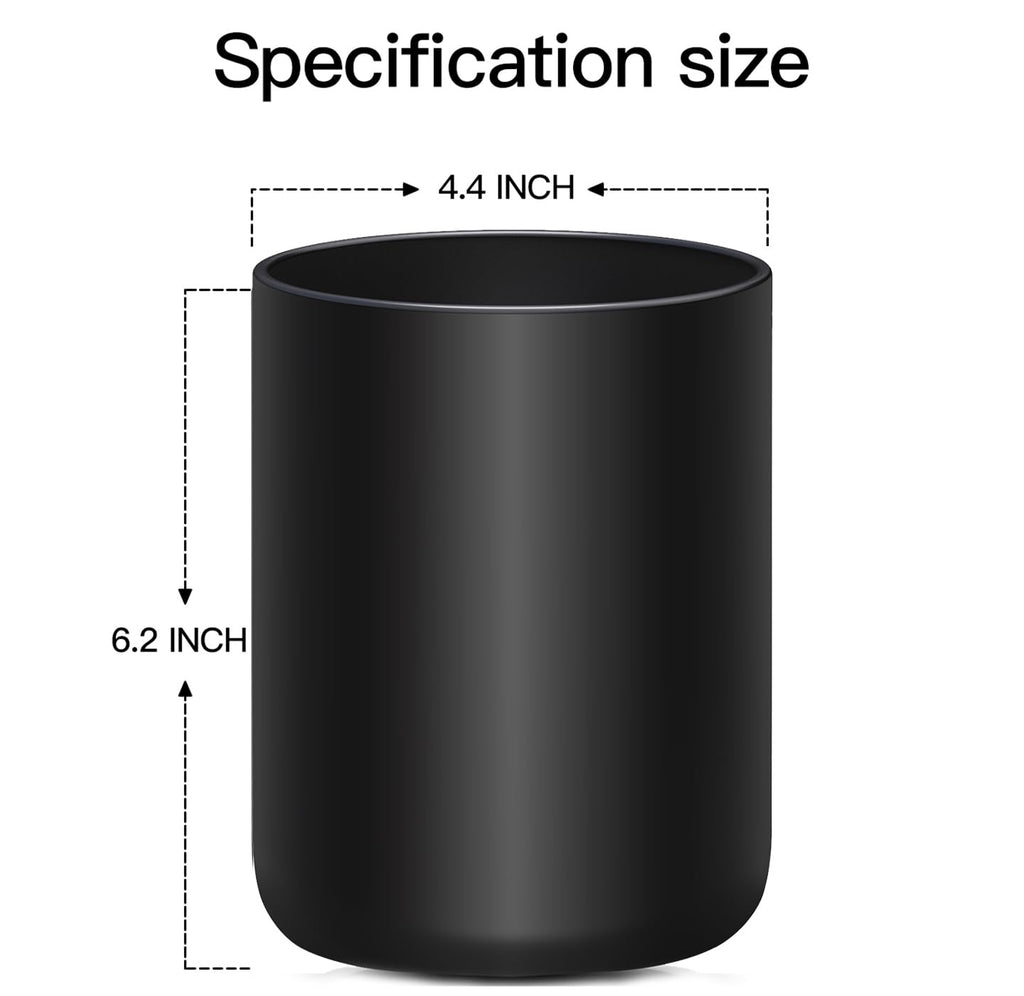 Matte Black Utensil Holder for Countertop, Ceramic Utensil Crock for Kitchen counter Easy to Clean, Modern Cooking Utensil Spatula HolderBy yuyuefourseas 4.4*6.3 Inch