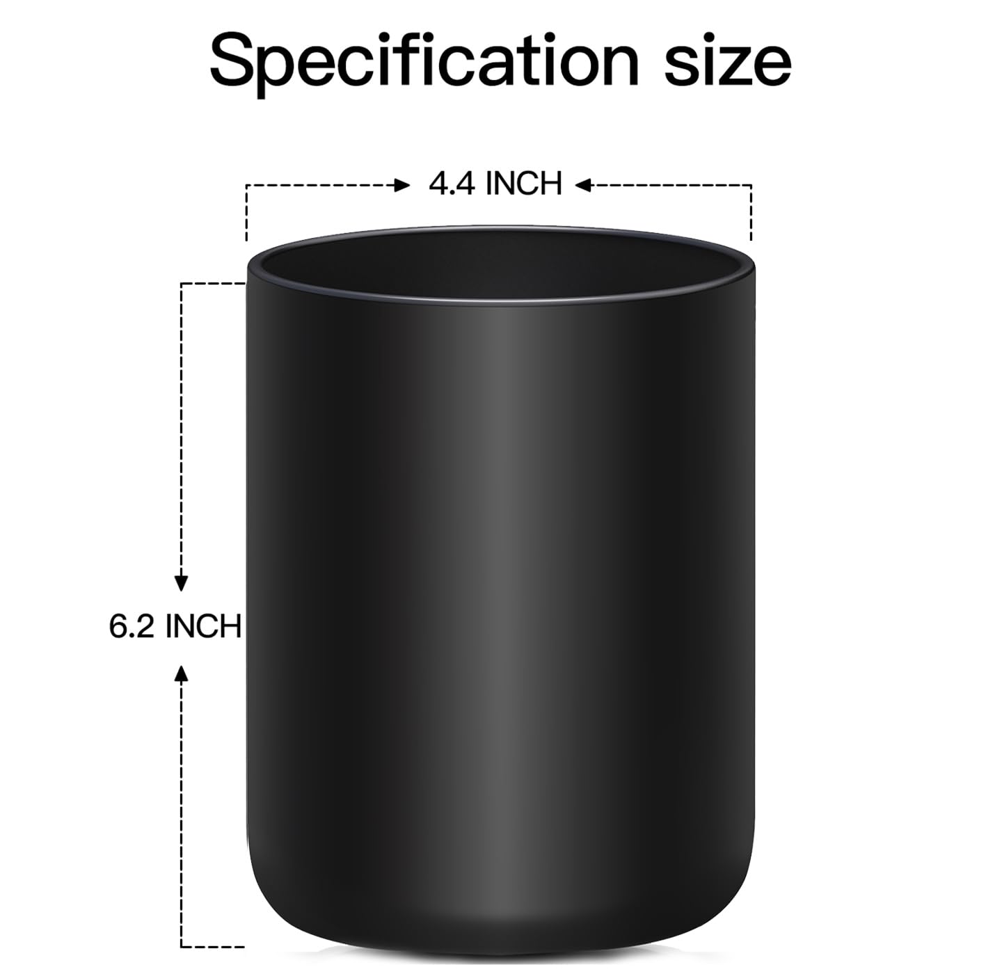 Matte Black Utensil Holder for Countertop, Ceramic Utensil Crock for Kitchen counter Easy to Clean, Modern Cooking Utensil Spatula HolderBy yuyuefourseas 4.4*6.3 Inch