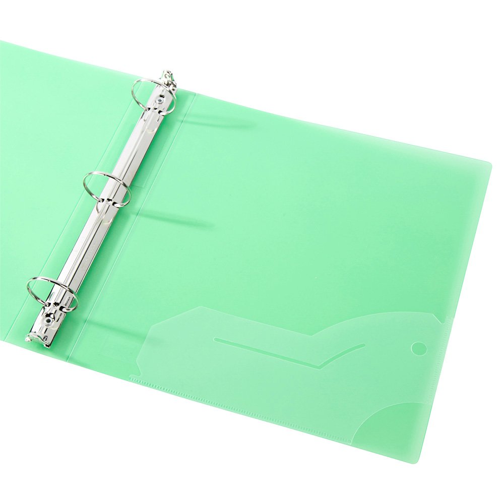Filexec 3 Ring Binder, 1.5 Inch Capacity, Frosted, Letter Size, Pack of 6, Blueberry, Strawberry, Grape, Lemon, Lime, Tangerine (50160-6493)