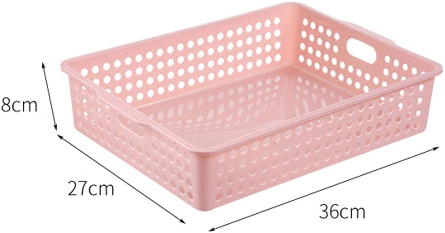 Lawei 8 Pack Paper Organizer Baskets - Plastic Oraganizer Baskets Colorful Plastic Bins with Handles, Classroom Office File Holders for Home Kitchen Office School