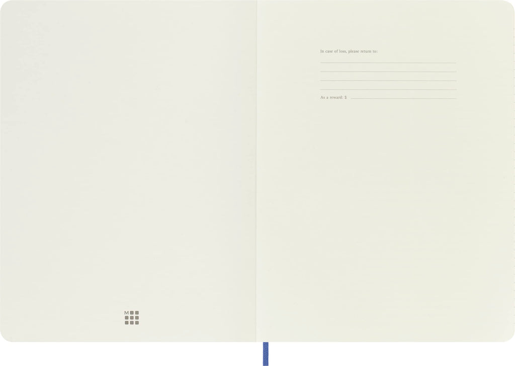Moleskine Classic Notebook, Extra Large, Ruled, Hydrangea Blue, Soft Cover (7.5 X 9.75)
