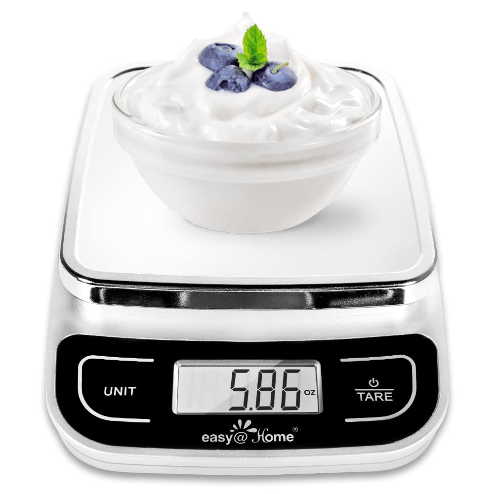 Easy@Home Digital Kitchen Food Scale, Multifunction Food Scale with High Precision to 0.04oz and 11 lbs Capacity, EKS-202