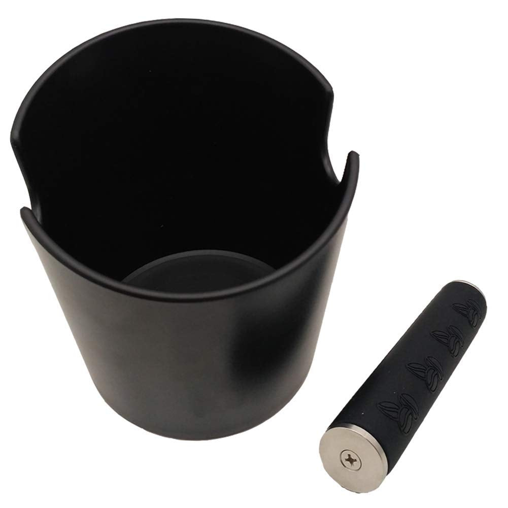 HOMEE Coffee Knock Box, 4.8in Barista Style Espresso Grounds Knock Box with Removable Heavy-Duty Knock Bar and Shock-Absorbent Durable and Non-Slip Base for Espresso Maker Accessories