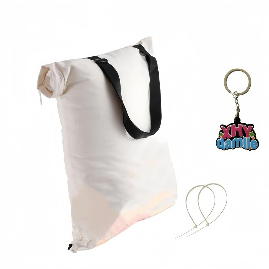 Universal Leaf Vacuum Blower Bag, Tear-Resistant Suitable for Most Blowers, Yard Waste Collection & Lawn Debris (XHYdamile Logo Keychain)