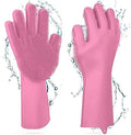 Pink silicone gloves 1 pair/for you